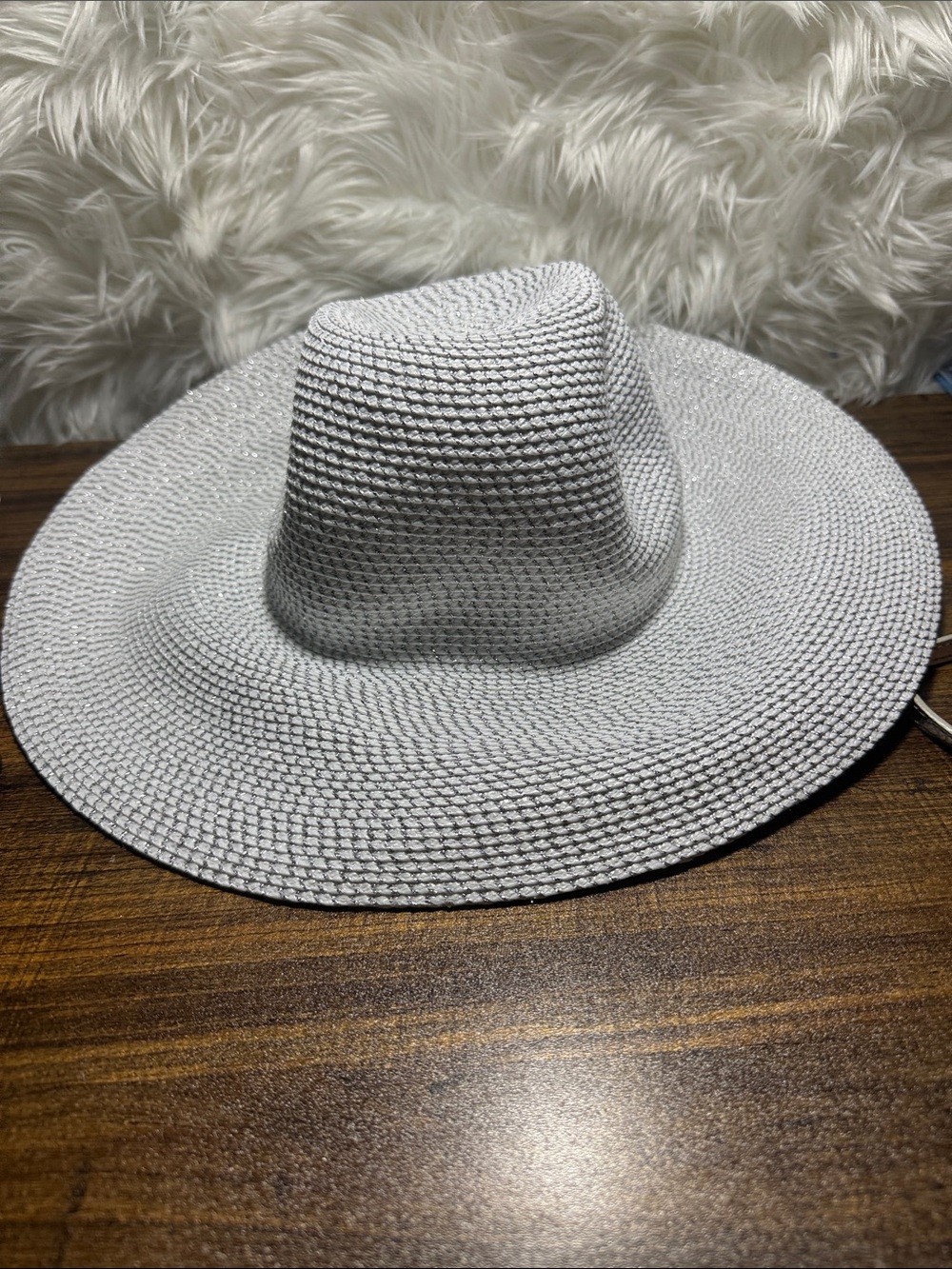 Eric Javits Wide-Brim Straw Fedora Hat - White